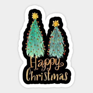 Happy christmas trees Sticker